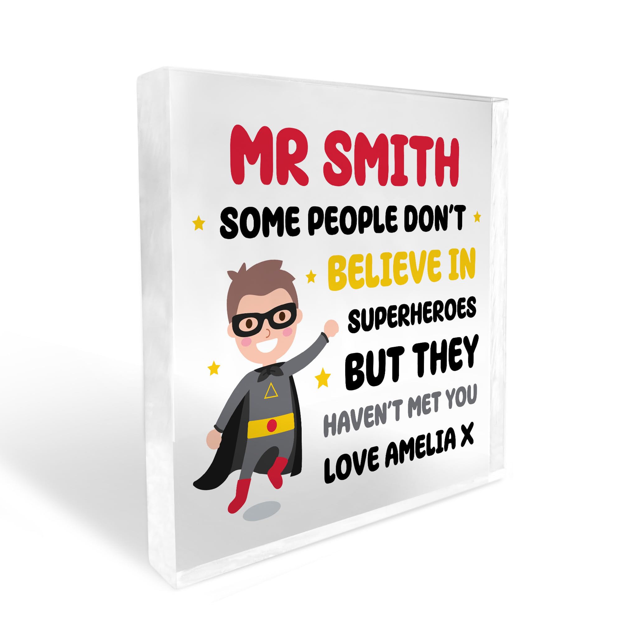 Red Ocean Personalised Thank You Teacher Gifts For Him Men Leaving School Nursery Gift For Teacher Christmas