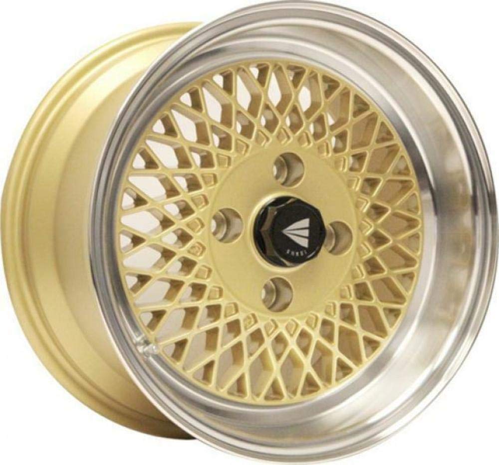 15x8 Enkei ENKEI92 (Gold w/ Machined Lip) Wheels/Rims 4x100 (465-580-4925GG)