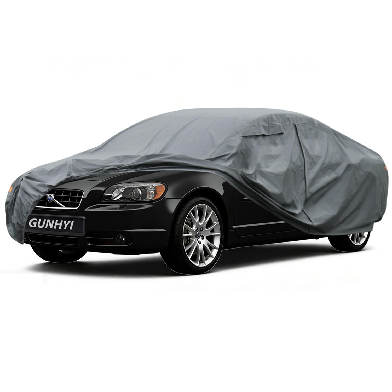 GUNHYI Premium Car Cover Custom Fit Volvo C70, 16 Layers Heavy Duty Car Cover Waterproof All Weather with Zipper Door for Sun Rain Snow Dust Uv Protection