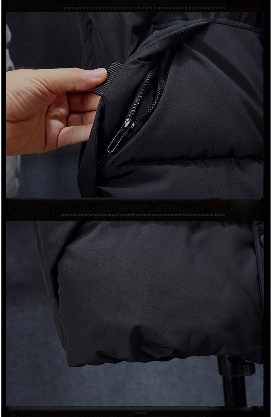Icegrey Gilet da Uomo Piumino Senza Maniche con Cappuccio Staccabile Inverno Antivento Giacche Caldo