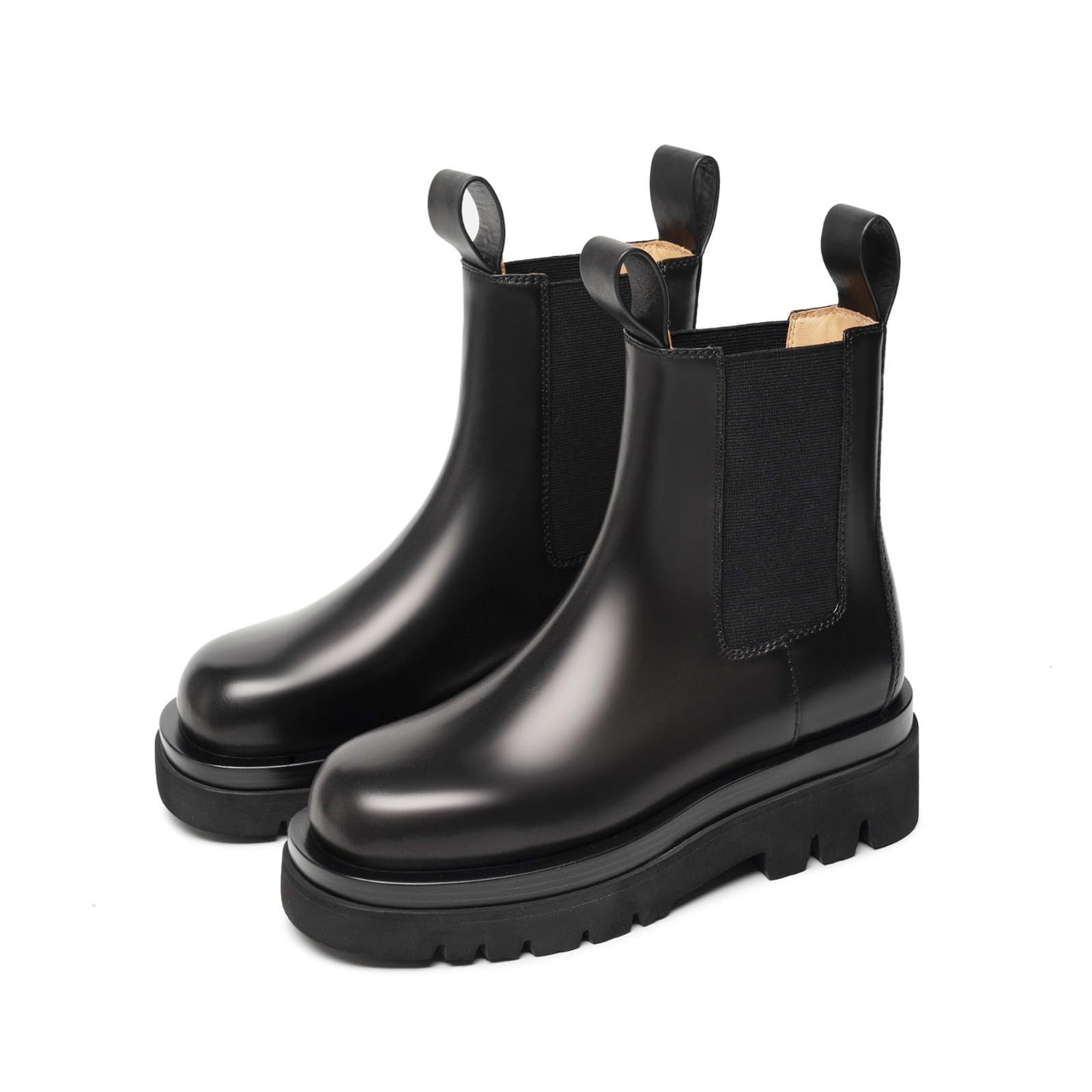 Womens Short Boots Autumn And Winter High Shoes Womens Thick Bottom Non-Slip Elastic One-Foot Ankle Boots Suitable For