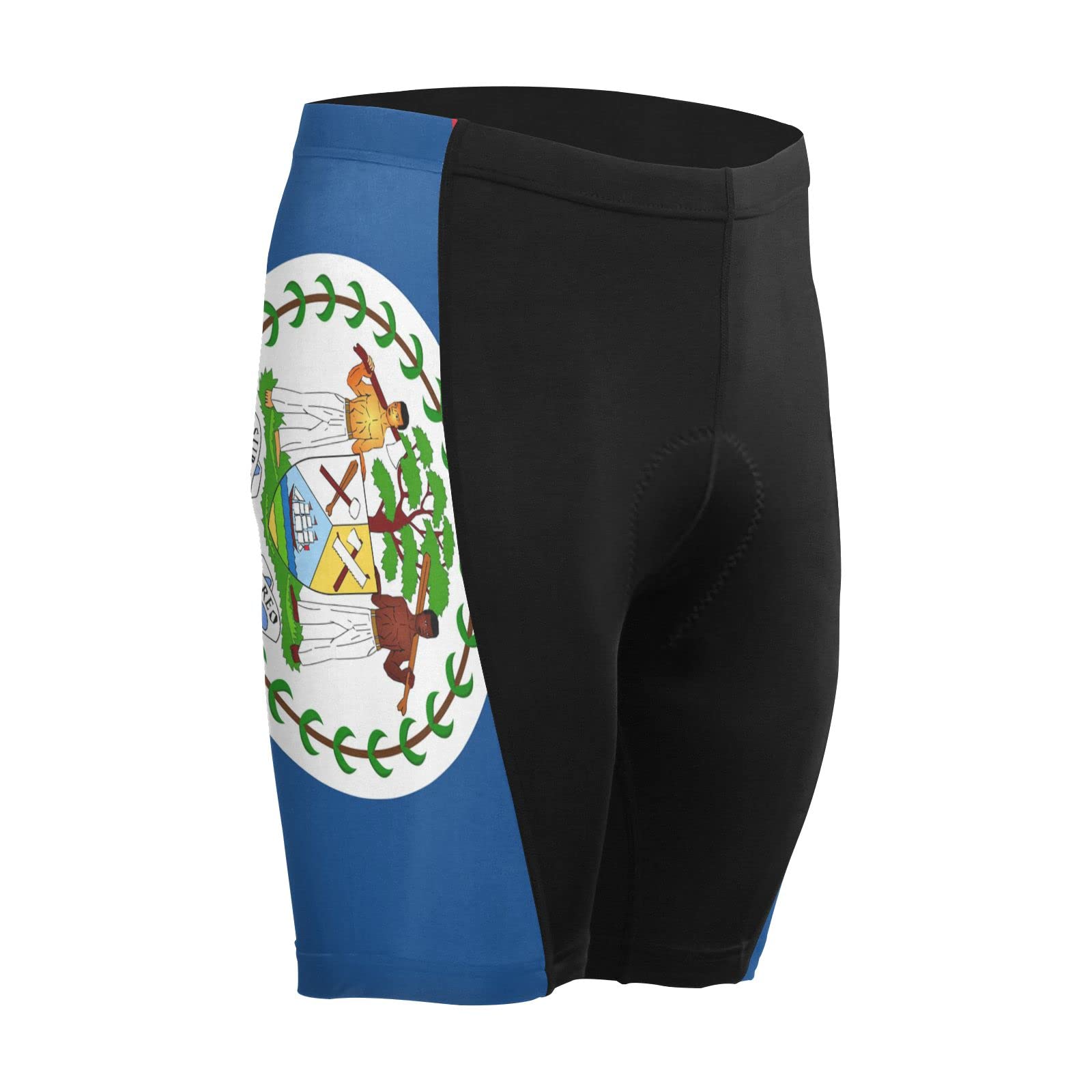 Belize Flag Men's Bike Shorts Padded Cycling Bicycle Biking Shorts Tight Multicolor