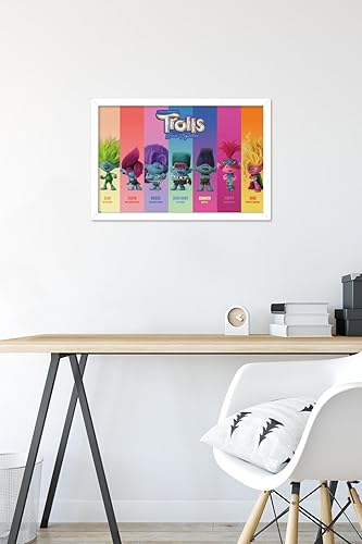 Miniatura 6 de Trends International Trolls Band Together - Póster de pared Perfect Harmony, 14.72 x 22.37 pulgadas, versión enmarcada en blanco