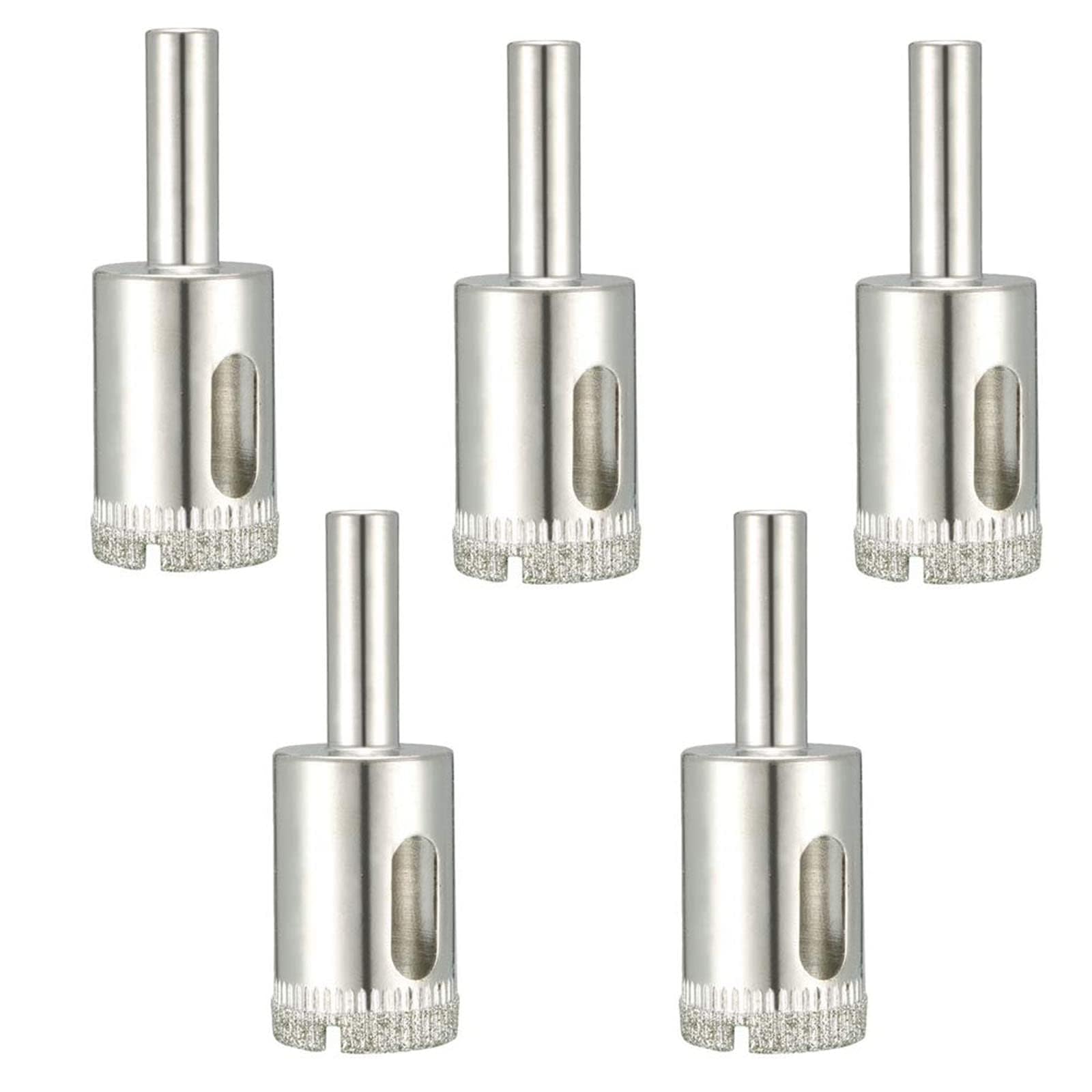 TOP-VIGOR 5Pcs 20mm Diamond Drill Bit Hole Saw, Hollow Core Drill Bit Hole Saw Tools