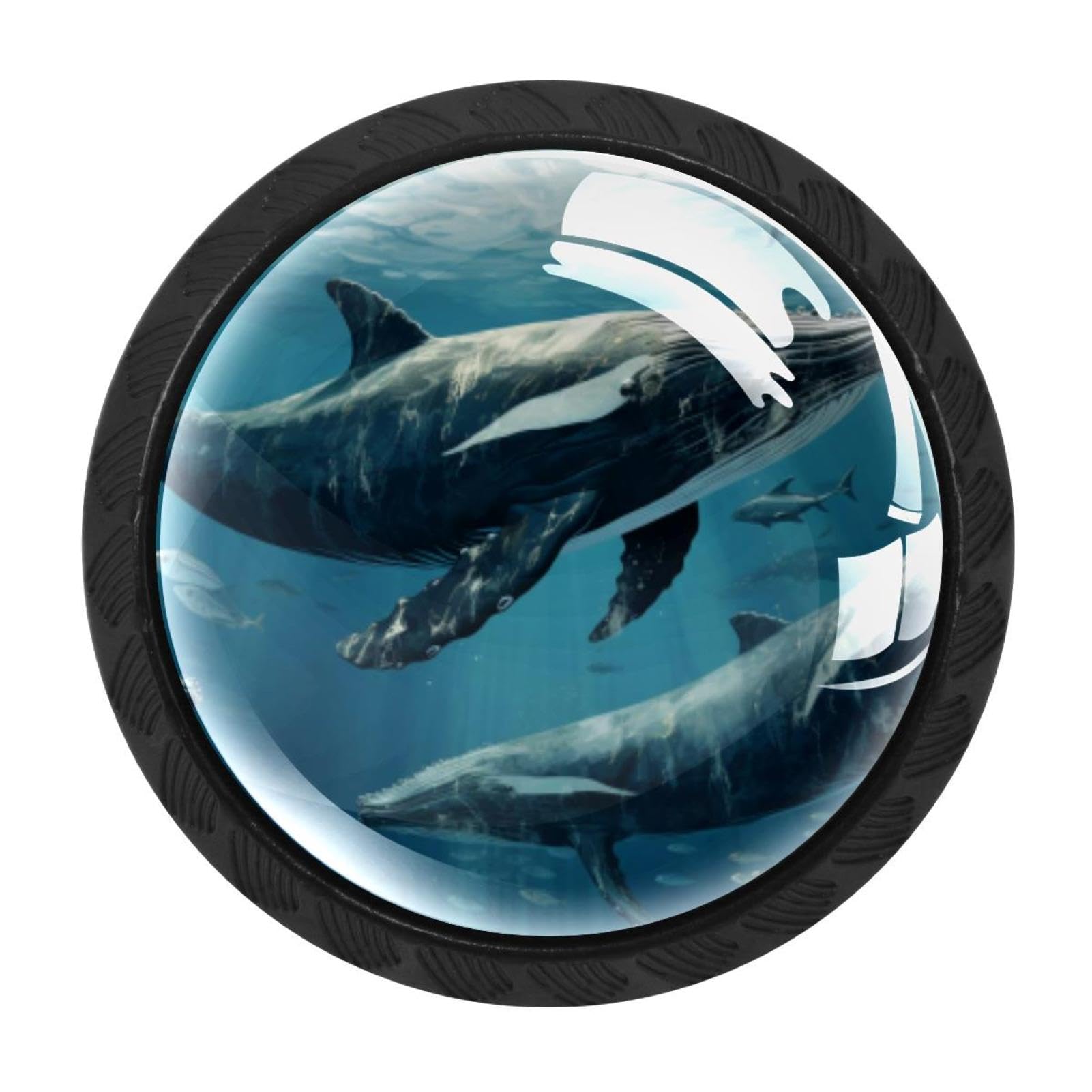 CHENZZZZ 4 Pack Whale Drawer Knob Cabinet Hardware