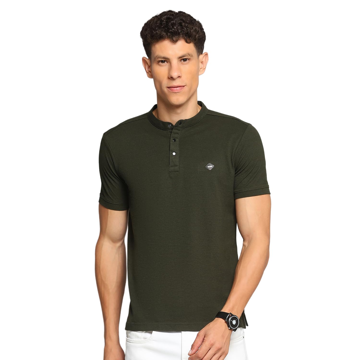 cloak & decker by Monte Carlo Men Cotton Blend Regular Fit T-Shirt | Short Sleeve | Solid Tee | Casual Everyday Wear | Stylish & Comfortable Tshirt-picture-40