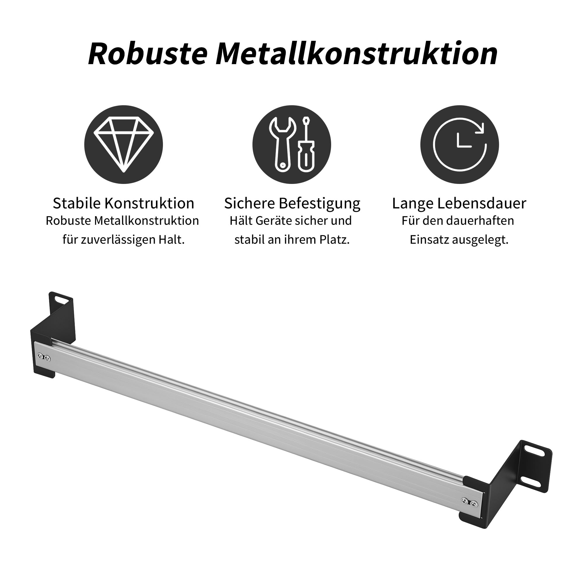 Soporte para carriles de 19 pulgadas 1U, riel DIN de 35 mm para