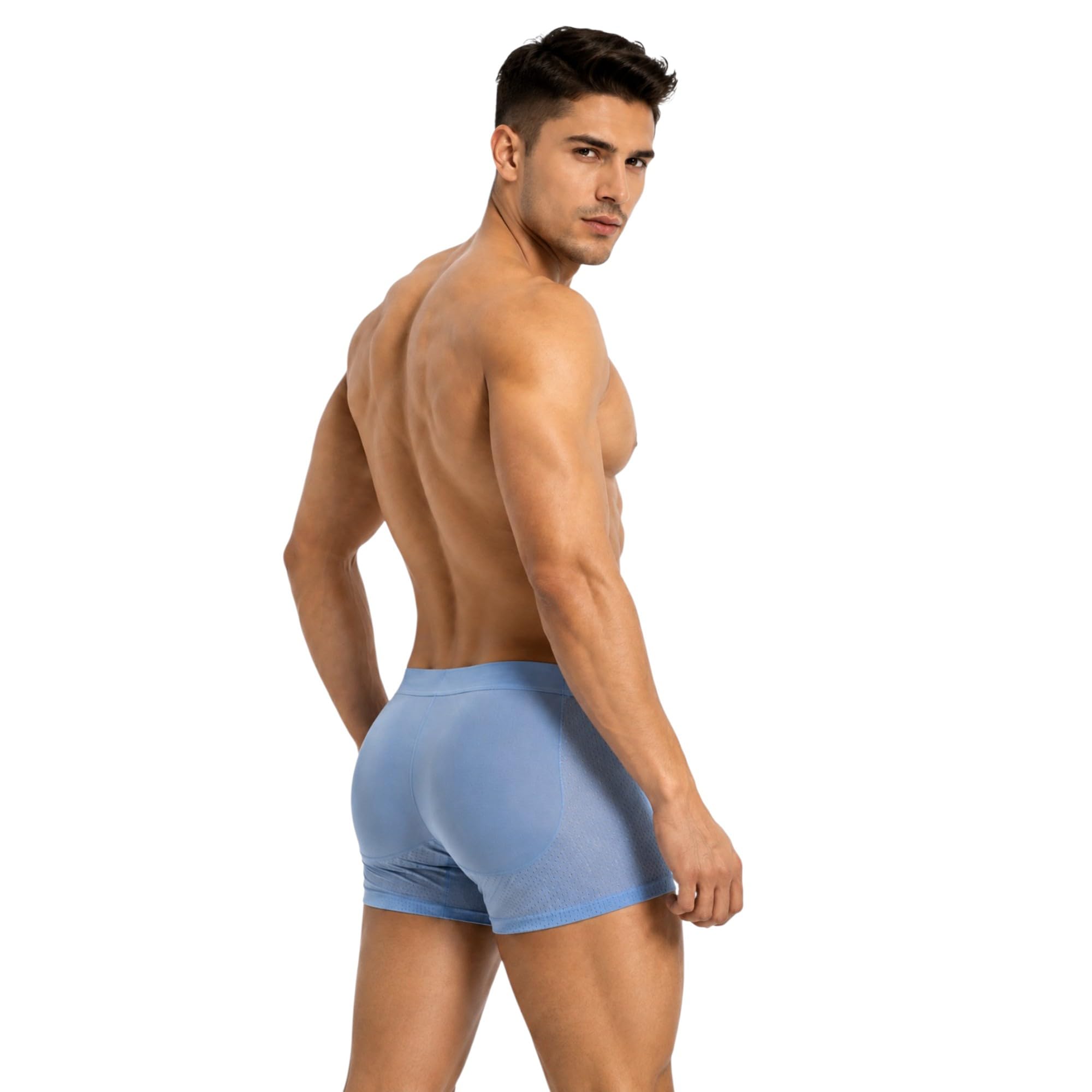 headbutt Men's Padded Underwear Boxer Briefs, Nylon Ice Silk Breathable Trunks, Hip Enhancer Shape Enhancing Underwear, Seamless Soft Stretch Comfort Underwear-picture-13