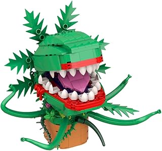 WiMiU Audrey II Cannibal Flower Building Blocks,303 Pieces Little Horrors Open Mouth Monster Action Figure Model,Don't Feed The Plants Building Toy,Christmas New Year for Adults Kids