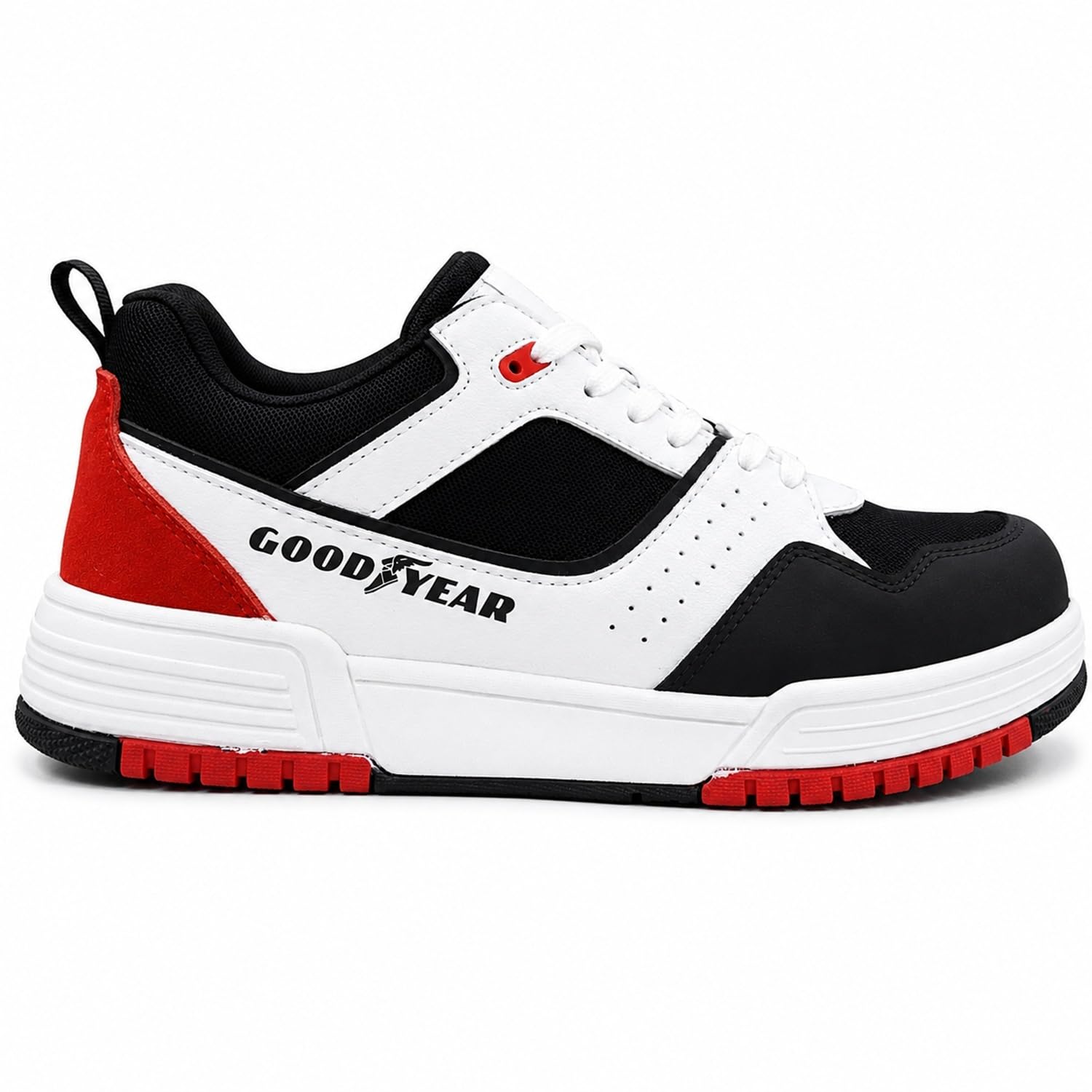 Goodyear Scarpe Antinfortunistiche da Uomo S1 PS SR FO – Scarpe da Lavoro Leggere, Senza Metallo, con Puntale Protettivo, antiforatura, Traspiranti e Antiscivolo (Nero, 46 EU)