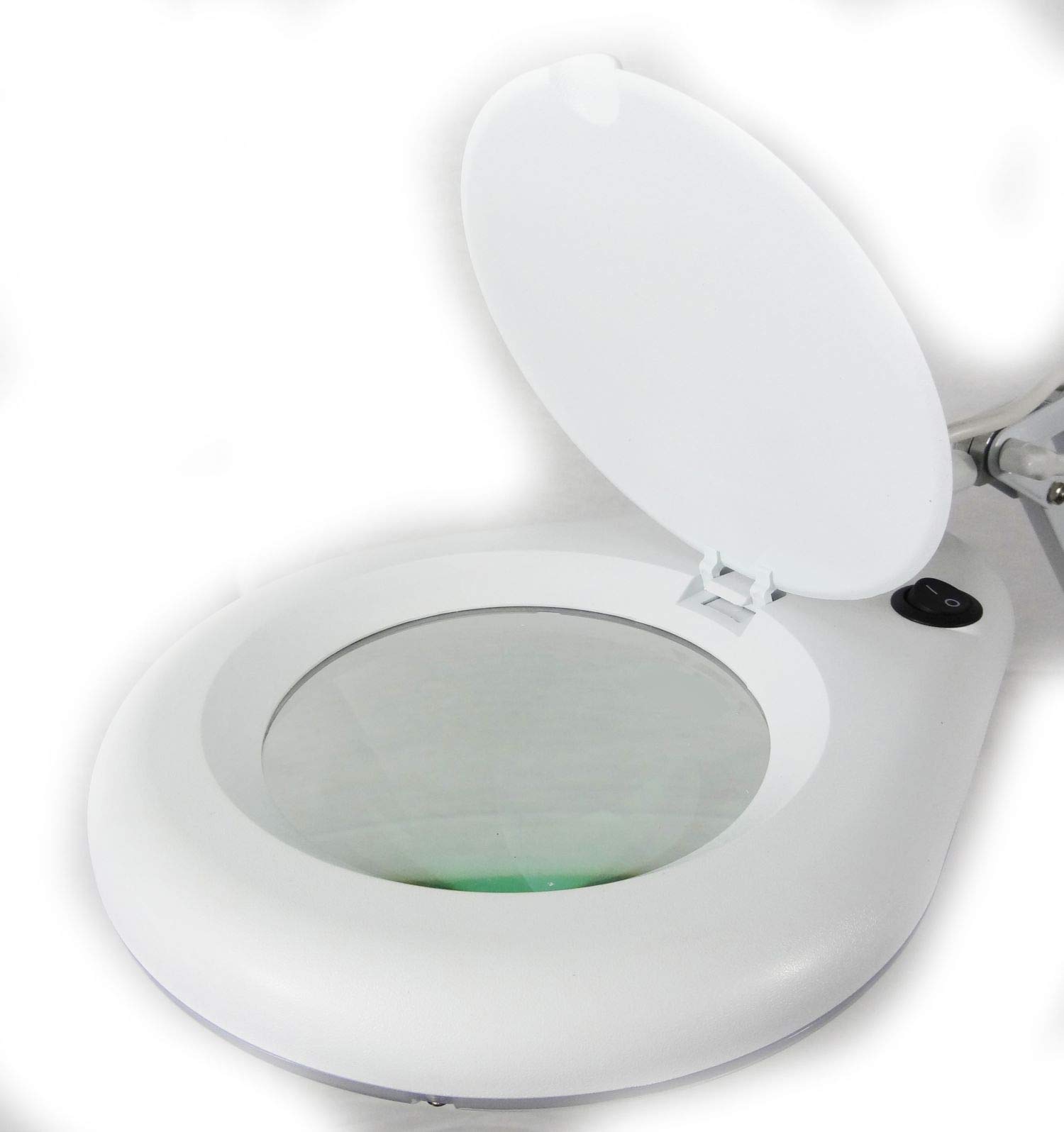 UNILUX 400108073 zoom LED białe światło dzienne lampa lupowa do hobby i pracy lampa z lupą z zaciskiem stołowym z 3 dioptriami w soczewce o wielkości 10,5 cm [klasa energetyczna A+]