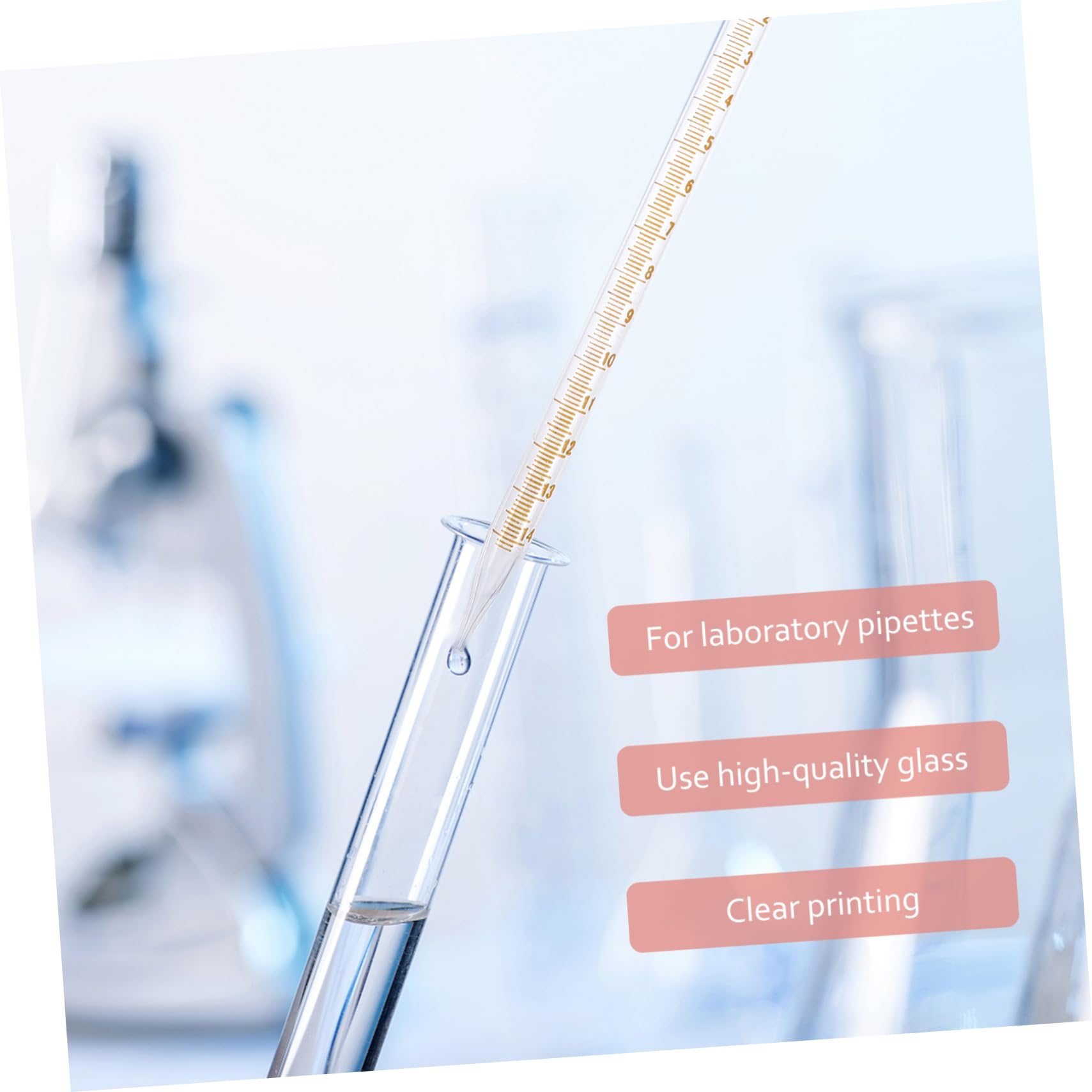 SOLUSTRE 20pcs glass pipette Transfer Pipettes Laboratory Pipette Lab Pipettes Dropper calibrated glass dropper Graduated Droppers medicine pipettes Scale Dropper essential oil eye drops