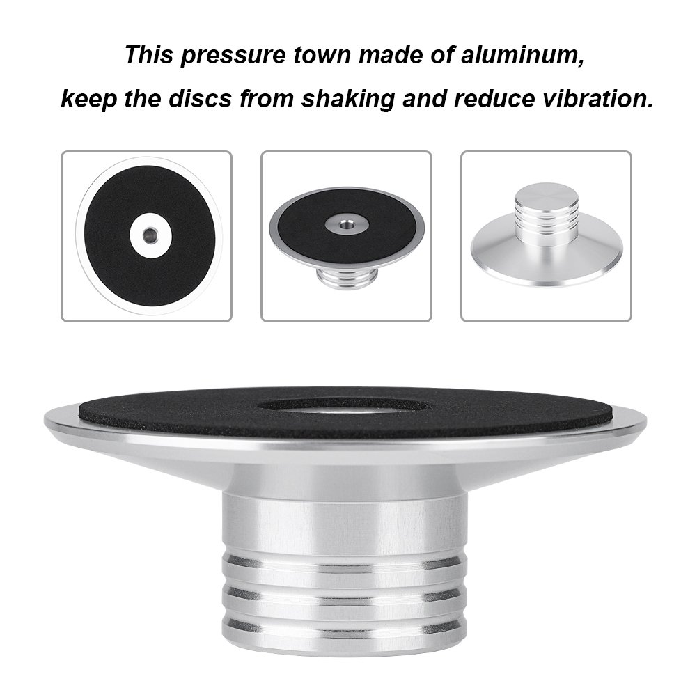 VIFER Stabilizzatore Per Dischi In Vinile: Peso In Alluminio Con Bolla, Per Un Suono Puro E Senza Vibrazioni! - 2