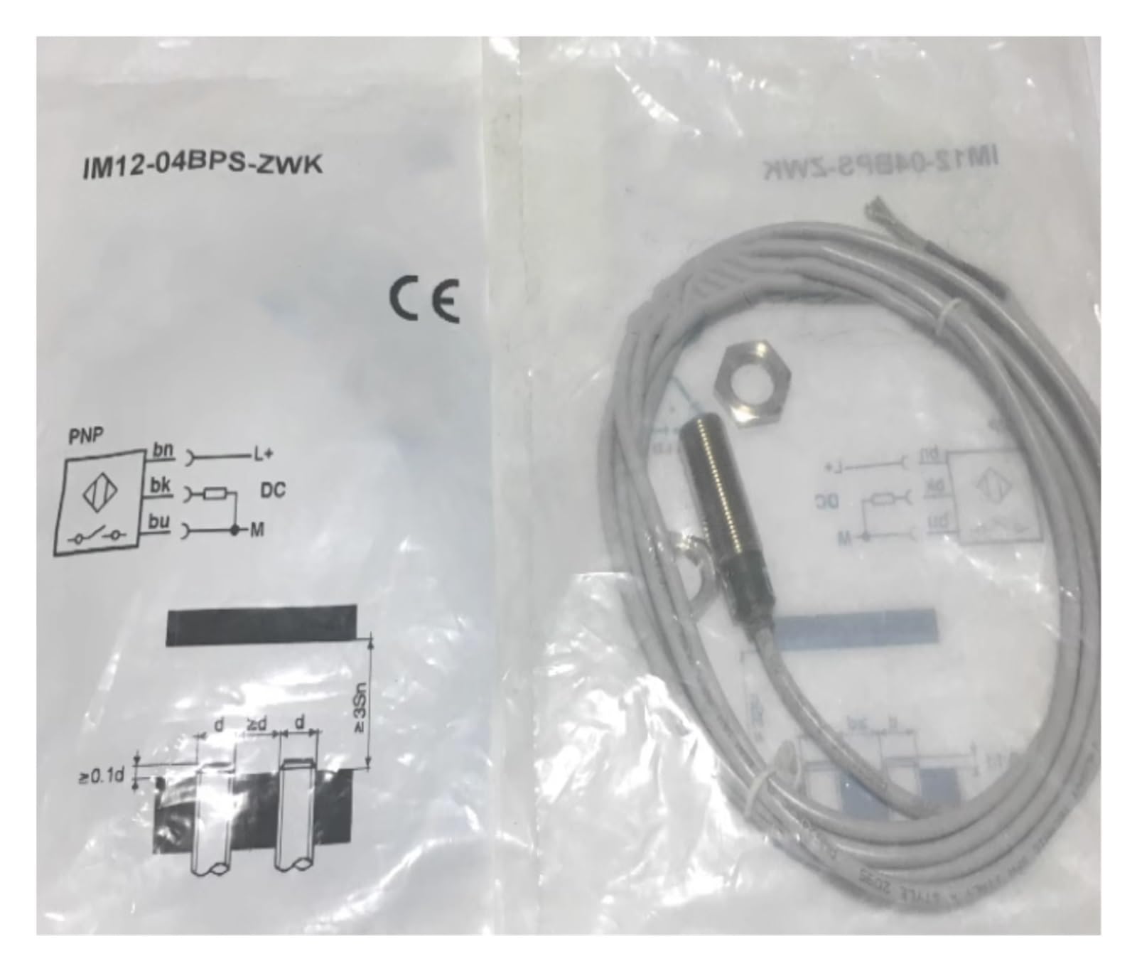 Capteur de proximité IM12-04BPS-ZWK cylindrique M12 pour détection PNP sans contact