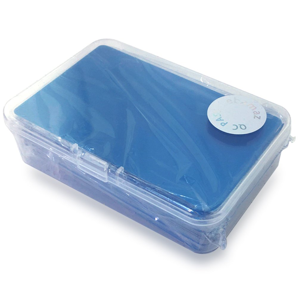 Biglietti da visita in alluminio 0,45 mm 3,4 x 2,33 cm per incisione laser blu
