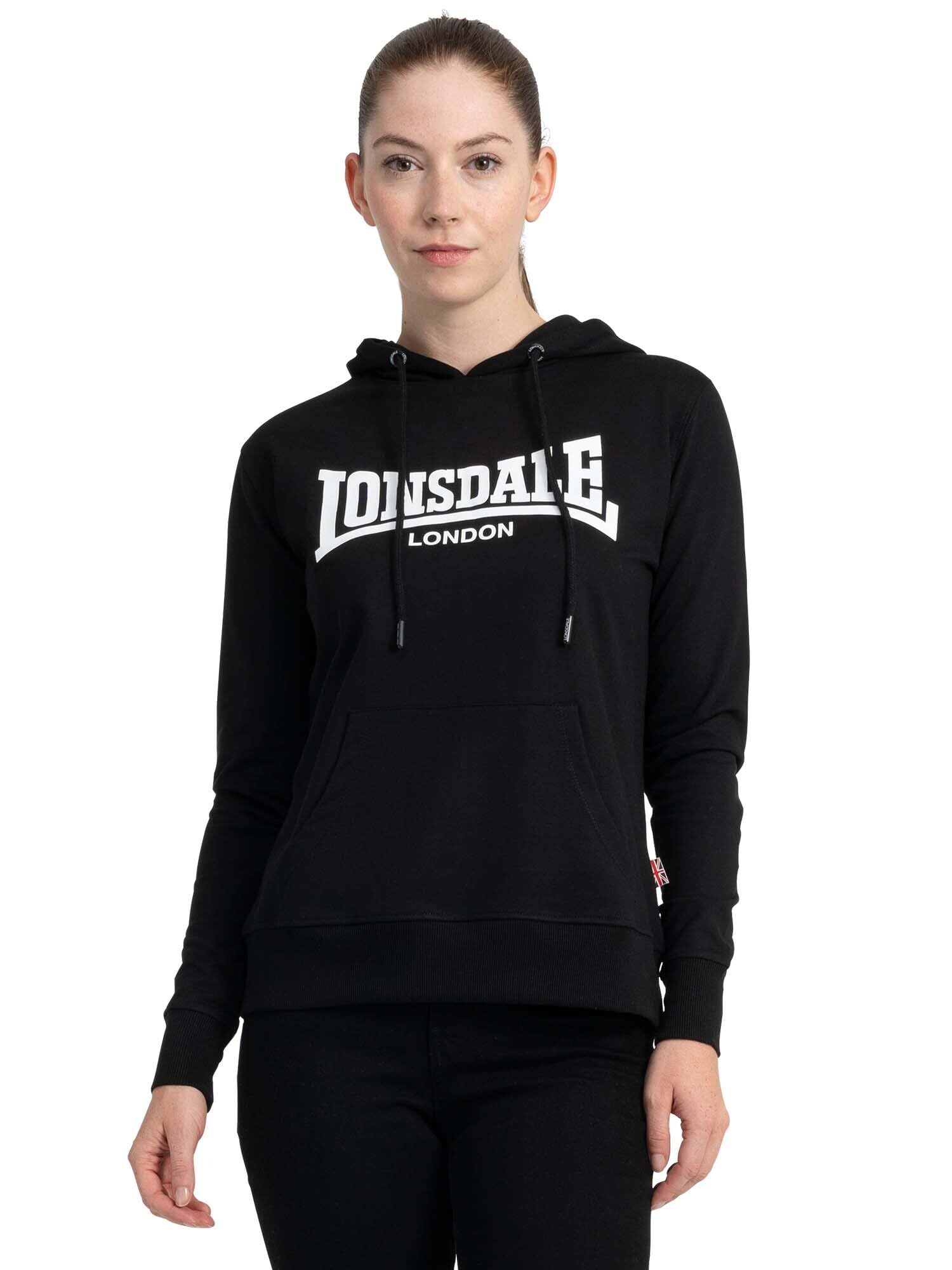 Lonsdale Women's FLOOKBURGH Hoodie, Black, XS