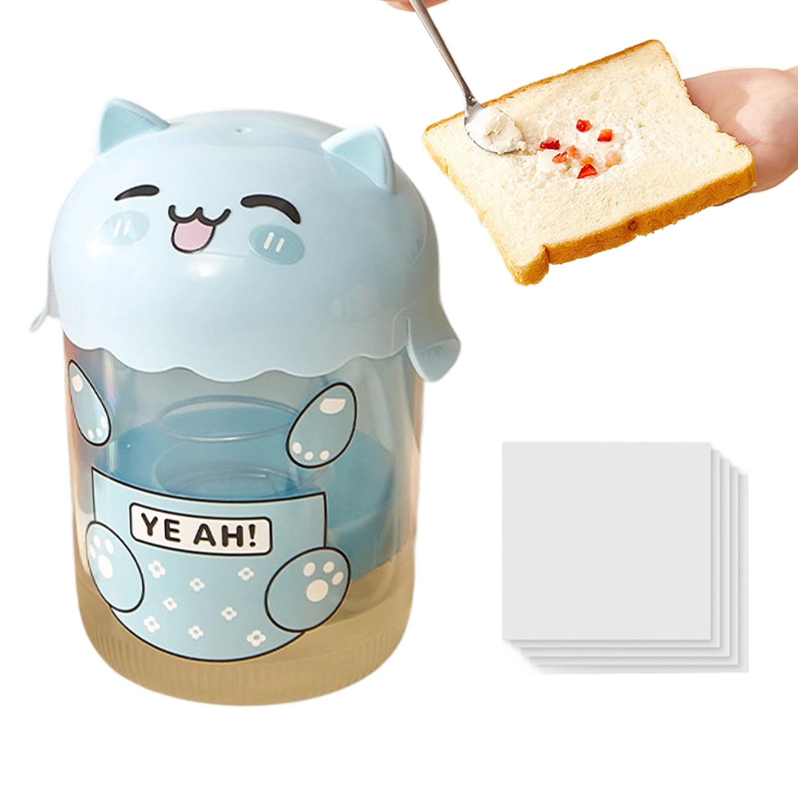 Colino per yogurt con coperchio, filtro per yogurt a forma di gatto, setaccio antipolvere per alimenti per formaggio, latte, tè, succhi di frutta, cucina e caffè. strumento da cucina per
