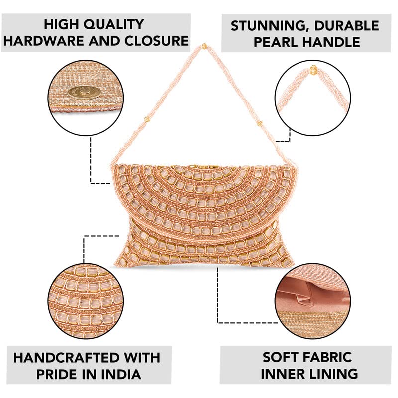 Image of Aheli Potli Bag Gift for Women Handmade Evening Wristlet Handbag Stylish Bridal Purse Fashion Bag