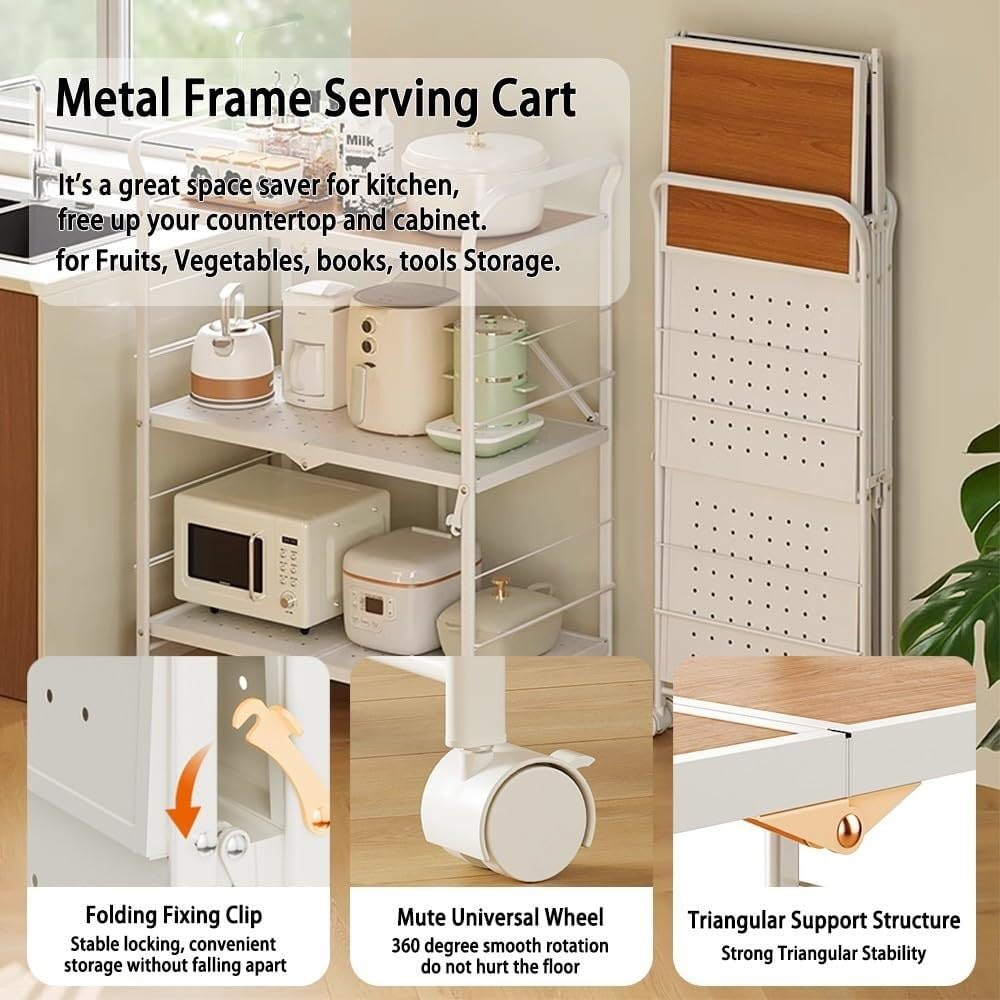 Amazon.co.jp: キッチンワゴン トローリー 収納ワゴン 収納カート