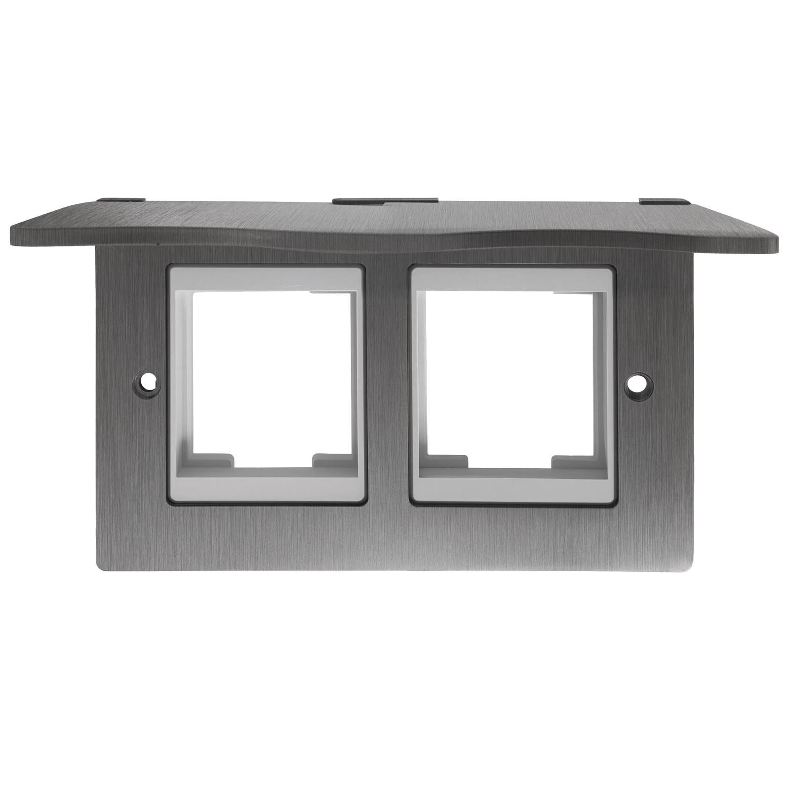 Panel ścienny ze szczotkowanej stali 8 mm, panel z 2 gniazdami