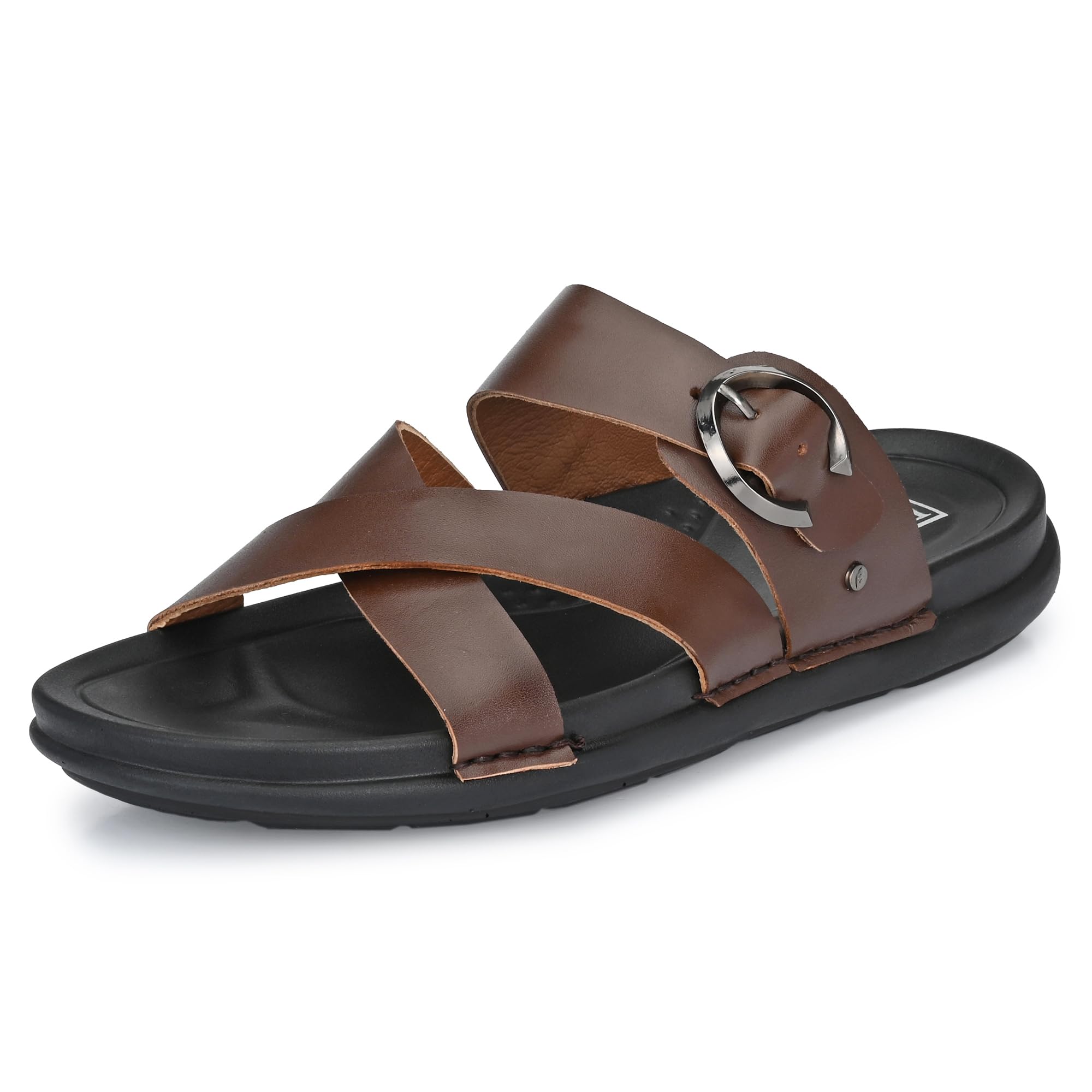 egoss Slippers & Sandals Premium Genuine Leather Slipper Sandals for Men (Brown-9)-C-20205 (B0CDCLLCQY) Amazon Price History, Amazon Price Tracker