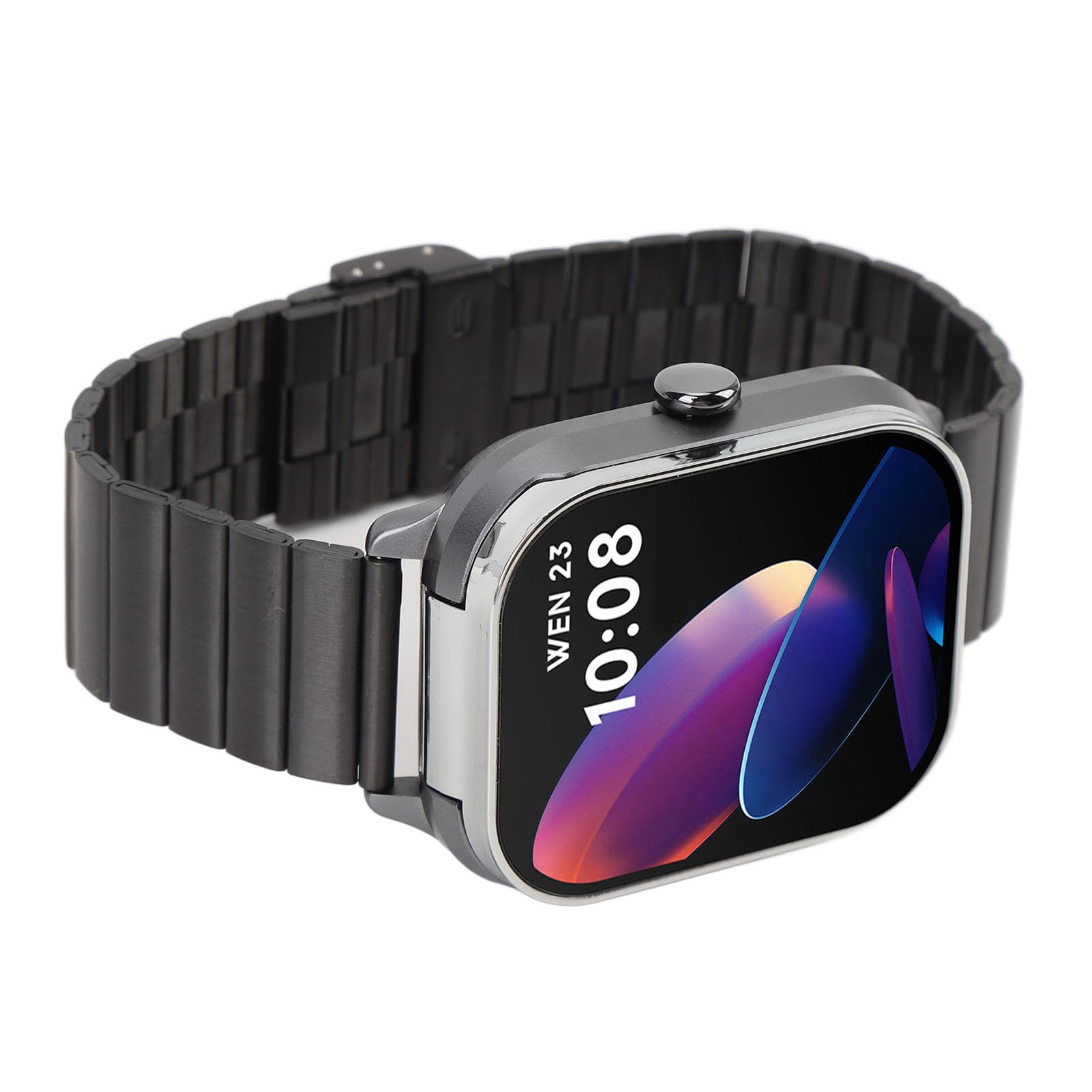 Generic Earmphone Smart Watch, NFC Smart Fitness w 1 2,01 -calowy TFT Wireless z Wibracyjnymi Przypomnieniem, Aby wykonać ćwiczenie (Srebro ze stalowym paskiem)