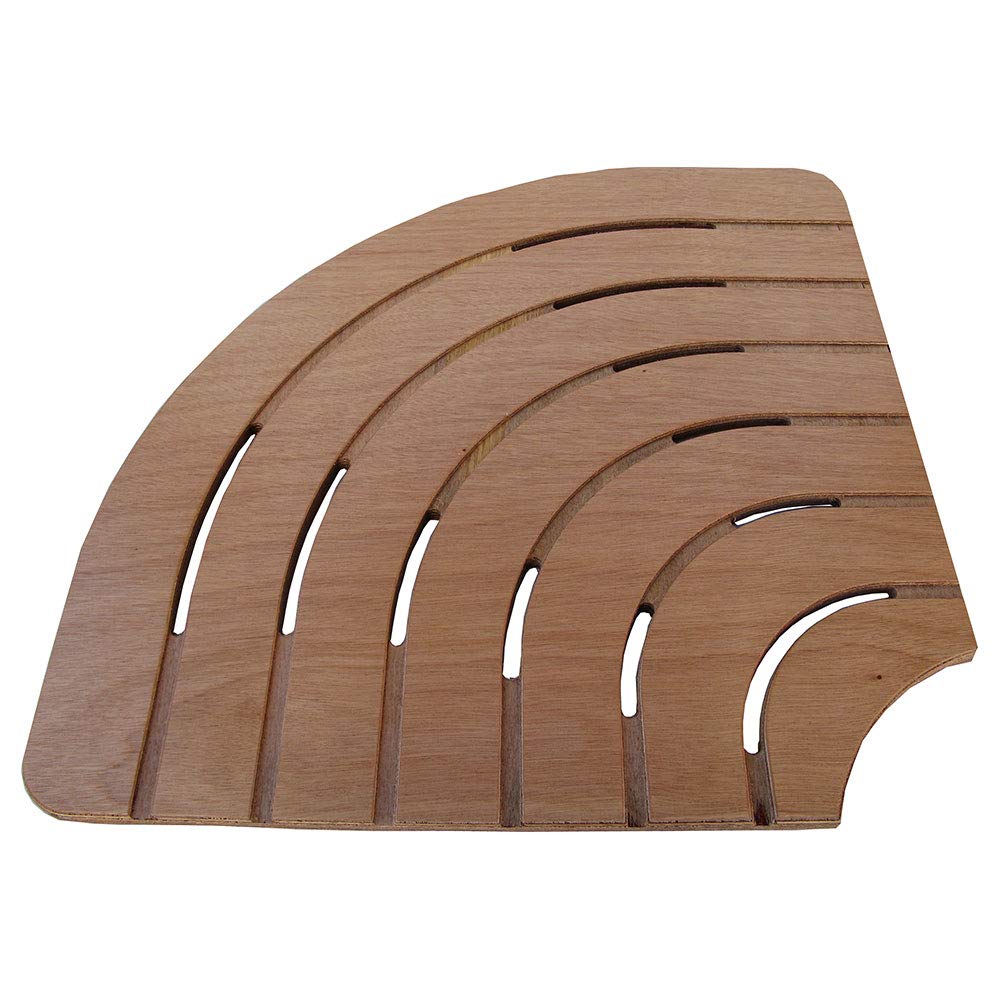 Pedana Antiscivolo angolare 61x61 cm in Legno Marino di Okumè Ideale per Piatto Doccia Lato 80x80 cm