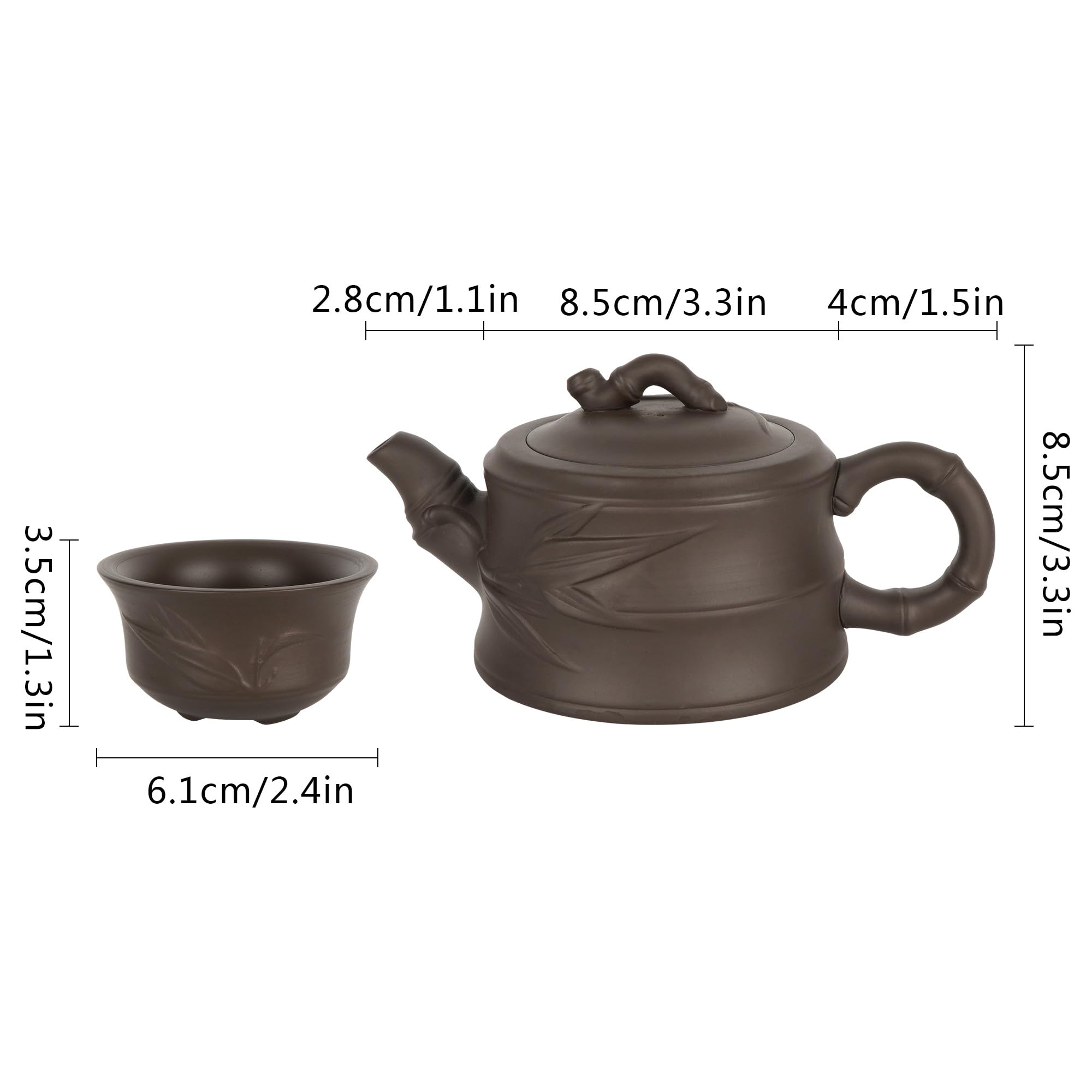 LA HAUTE Juegos de tetera, juego de té chino Kungfu hecho a mano, tazas de tetera Yixing, tetera de arcilla púrpura saludable, buenos regalos de negocios