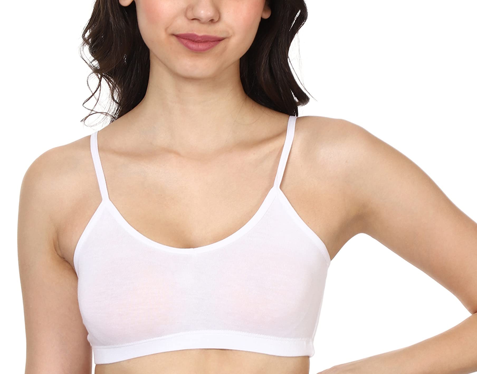 Pipal Women Cotton Non-Wired Non-Padded Thinlace Everyday Sports Bra