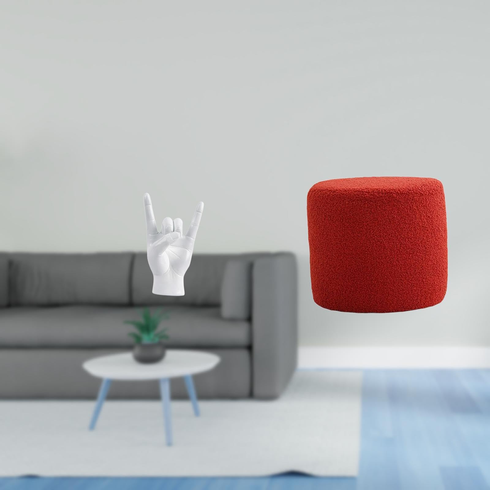 Enakshi® Creative Finger Sculpture Ottoman Bench Hand Gesture Footstool Cylinder Seat for Apartment Bedroom Restaurant Office Decor|Home & Garden | Home Decor | Figurines-image-46