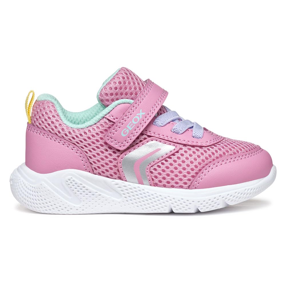 Geox Niemowlęta B SPRINTYE Girl D Sneakers, różowe/Watersea, 23 EU, różowy, 23 EU