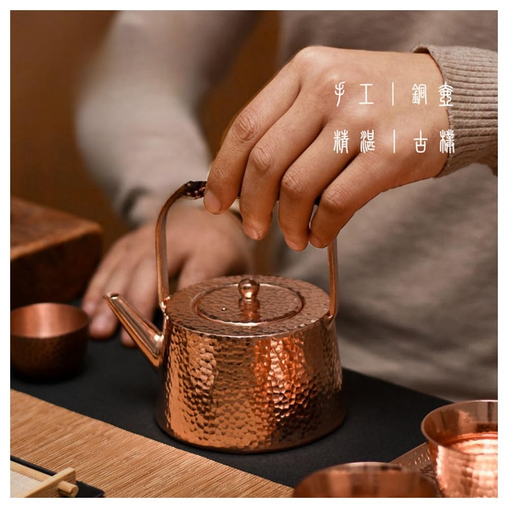 復古のティーポット 銅雕ティーポット 金属工芸品 八仙銅壷 置物 復古