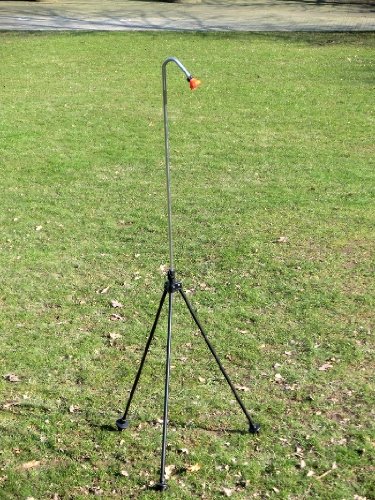 Preisvergleich Produktbild Unbekannt Gartendusche - Pooldusche - Campingdusche - mit Minikugelhahn & auch zum Rasensprengen einsetzbar !!! mit SOLIDEM DREIBEIN - Steckspitzen abschraubbar (z.B. für die Terasse!)