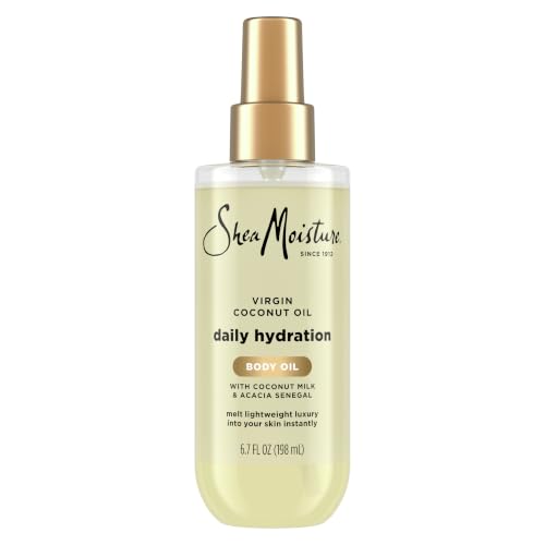 Image of Shea Moisture Daily Hydration Body Oil with Virgin Coconut Oil 6.7oz | For dry skin - delivers lightweight hydration and a healthy glow with Virgin Coconut Oil and Coconut Milk.