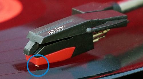 Miniatura 3 de Boytone Paquete de 3 agujas de repuesto de cerámica con punta de zafiro para tocadiscos