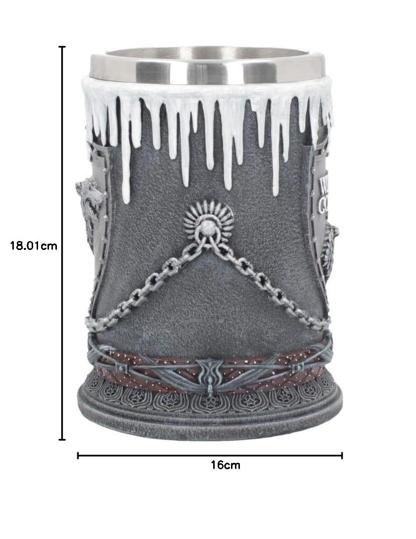 Nemesis Now House Stark kubek Gra o Tron, 20 cm, czarny