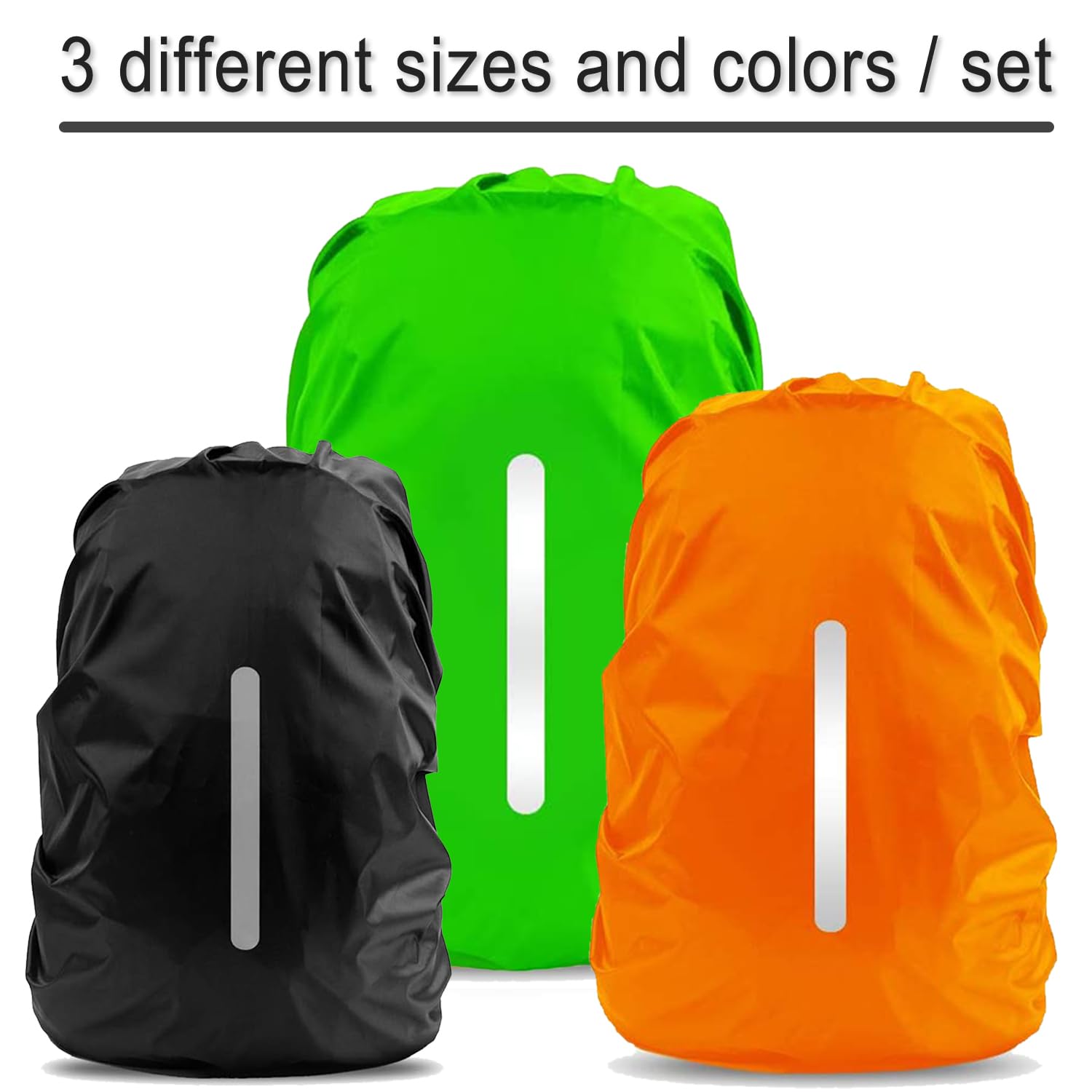 Coperture Antipioggia Per Zaini - Set Da 2 Impermeabili Con Custodia, Taglia M - Foto 10