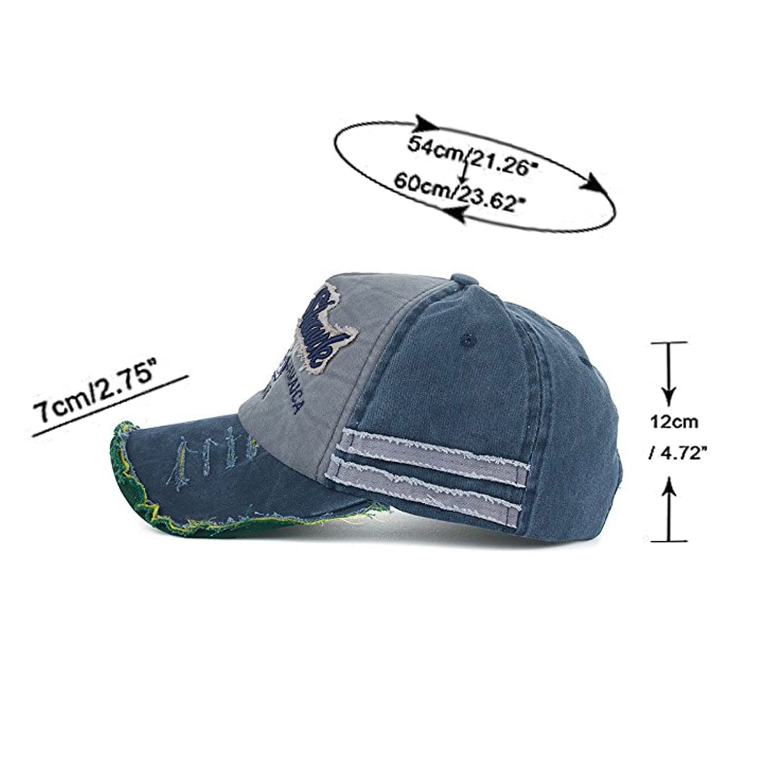 Handcuffs Unisex Denim Baseball Cap for Men & Women | Stylish Cotton Cap | Adjustable Vintage Summer Sports Hat Sun Protective Hat for Summer, Sports & Casual Wear (Blue) 2