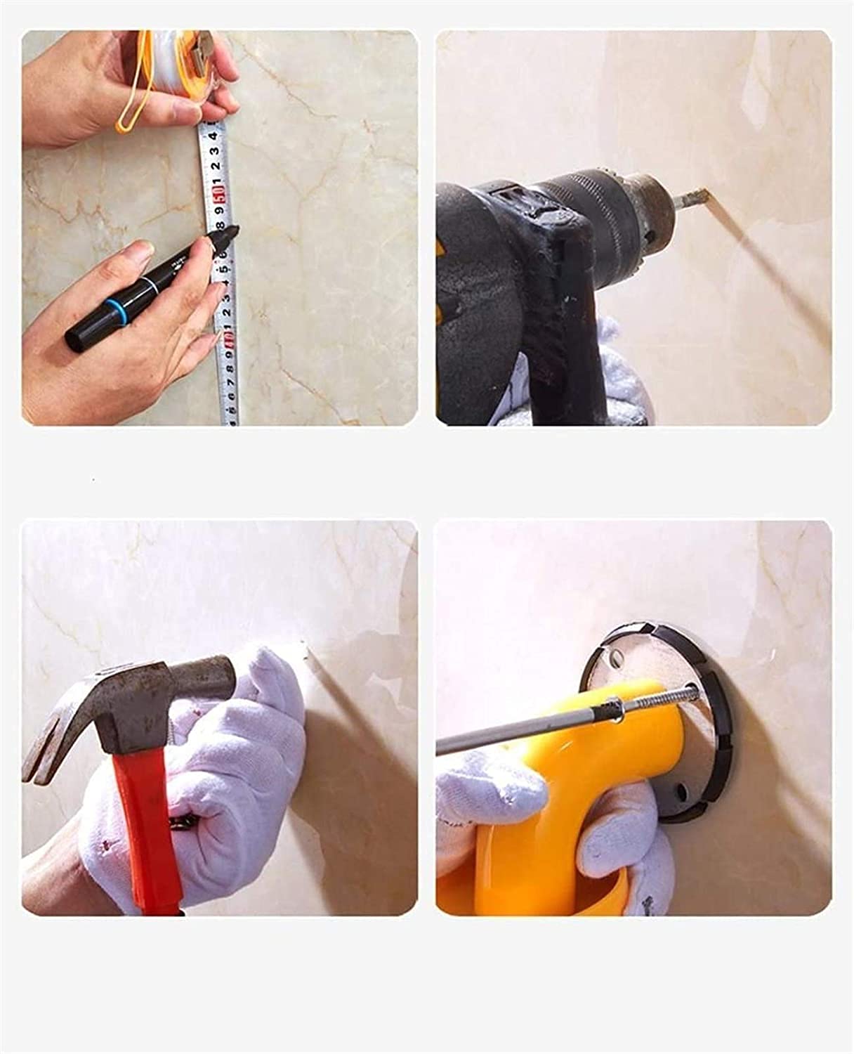 Maniglie per corrimano Barre di Sostegno per Vasca da Bagno Corrimano per WC Corrimano per Anziani Telaio del Sedile Supporto per corrimano