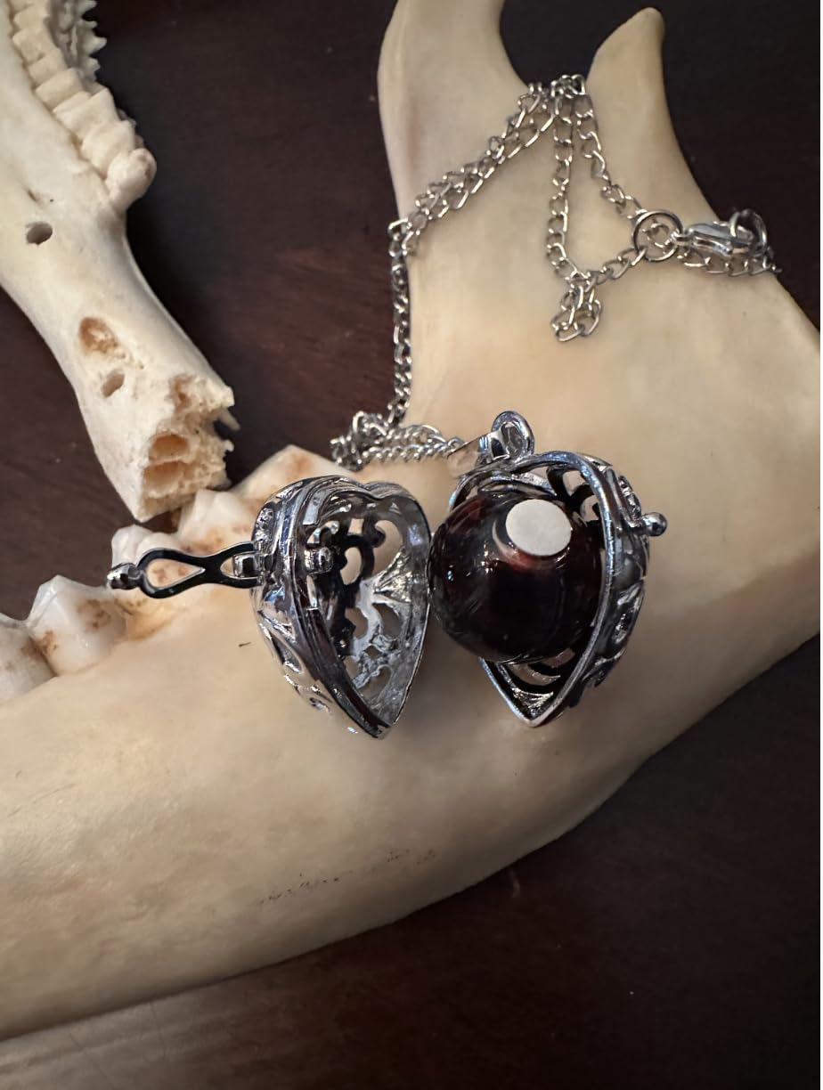 Heart Locket Victorian style - BloodVial Necklace & Anticoagulant - 32 inch Necklace BloodBond love forever