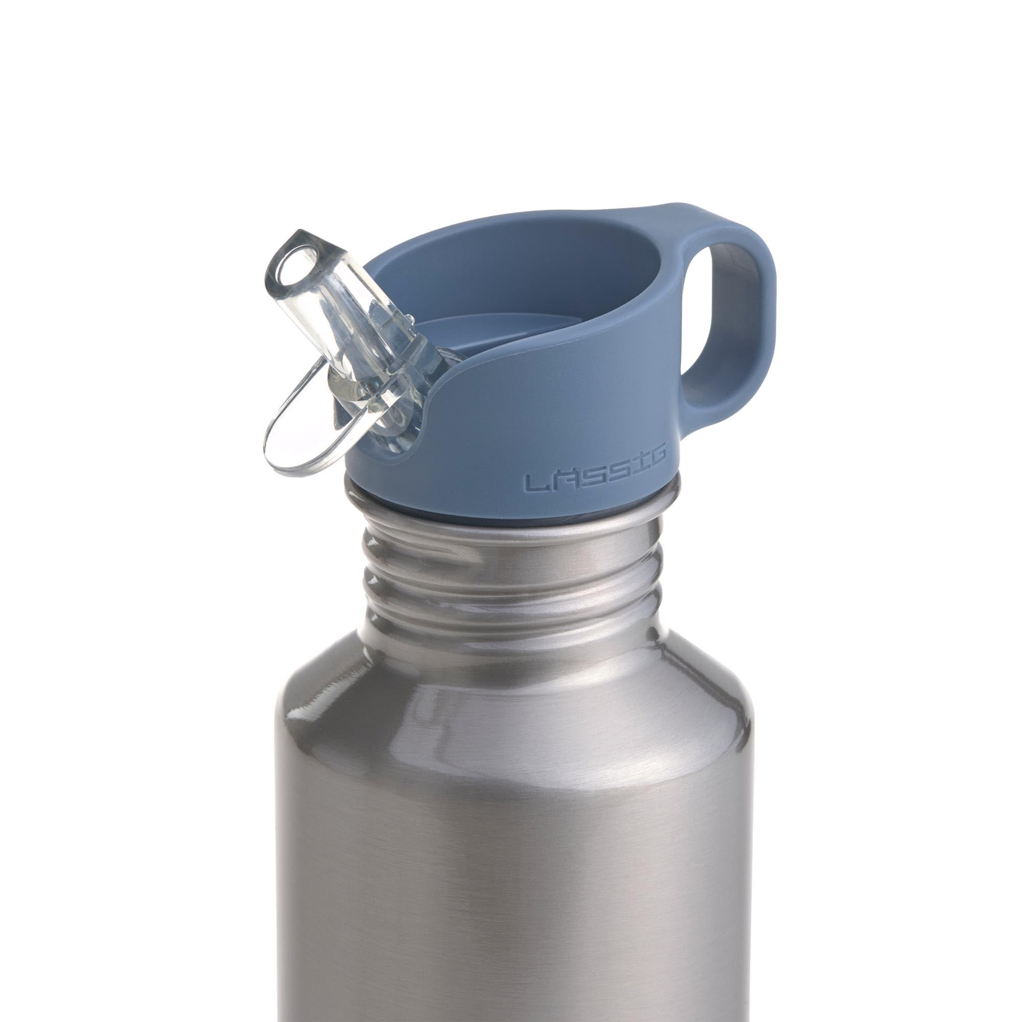 LÄSSIG Gourde en acier inoxydable pour enfants avec Sport Cup supplémentaire Anti-fuite/Bottle Stainless Steel Adventure Tractor