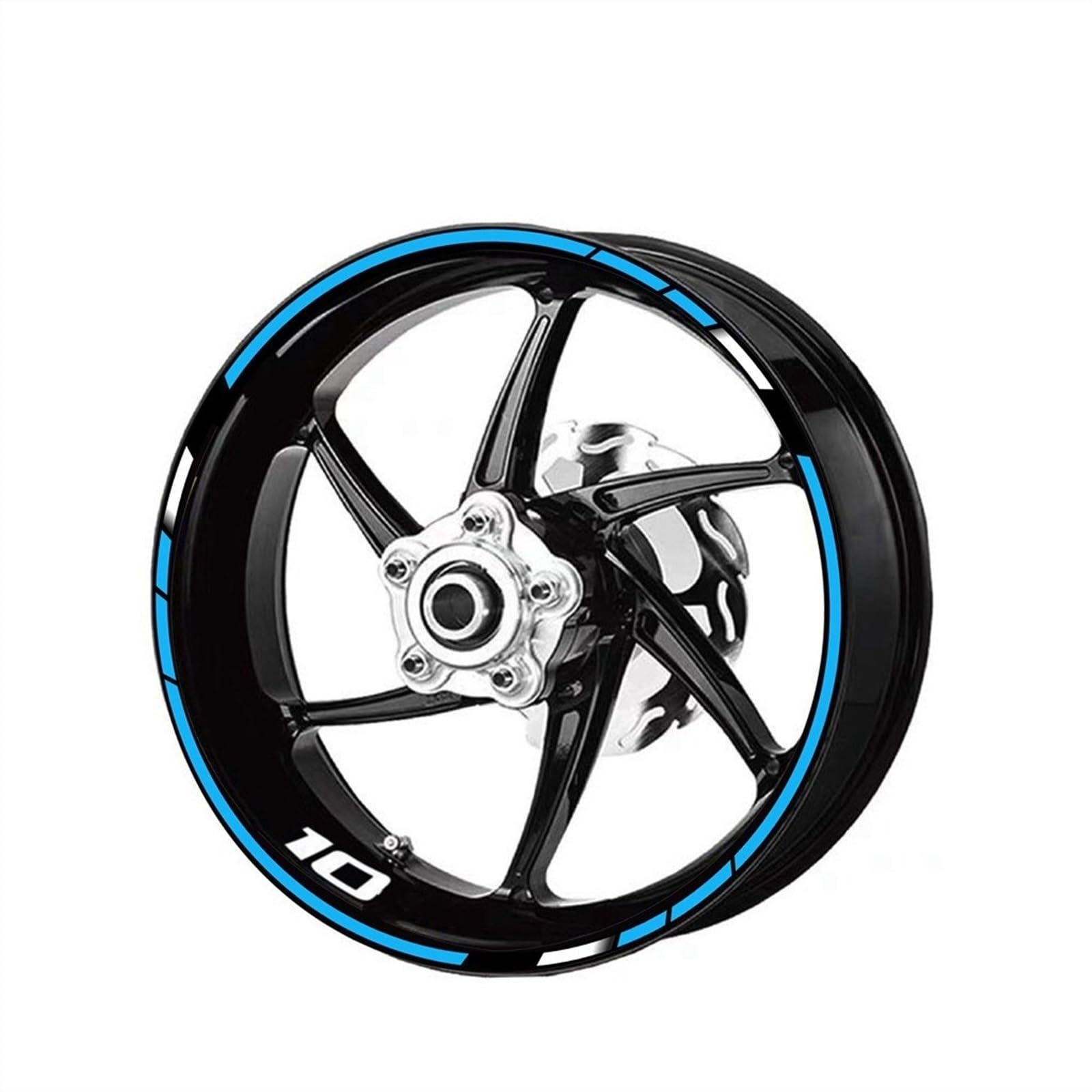 Stickers Motorcycle Accessories Wheel Stickers Reflective Decals Rims for Kawasaki ZX10R ZX-10R(Style 6)