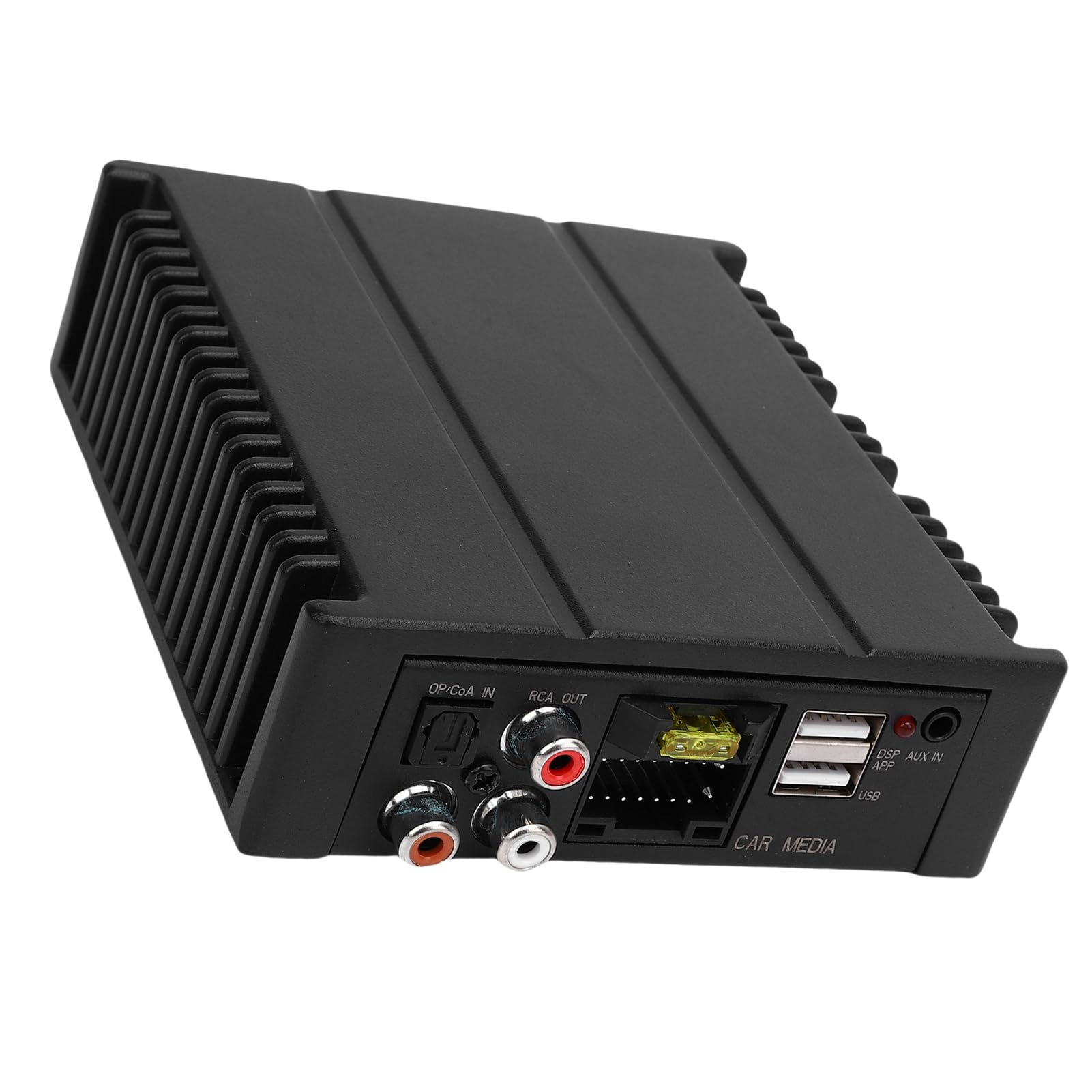 Acouto Samochodowy Wzmacniacz Mocy z 2 Mikrofonami 4x80 W, Obsługa Dolnoprzepustowego Sygnału Górnoprzepustowego, Koncentryczny Wzmacniacz Samochodowy USB, Efekt Wzmacniacza Samochodowego, Mocy,