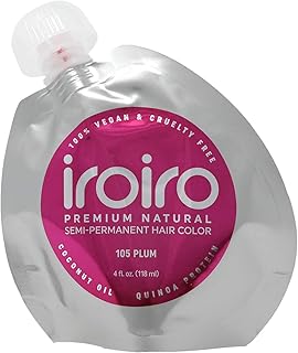 Iroiro Natural Premium Semi-Permanent Hair Color 105 Plum 4oz