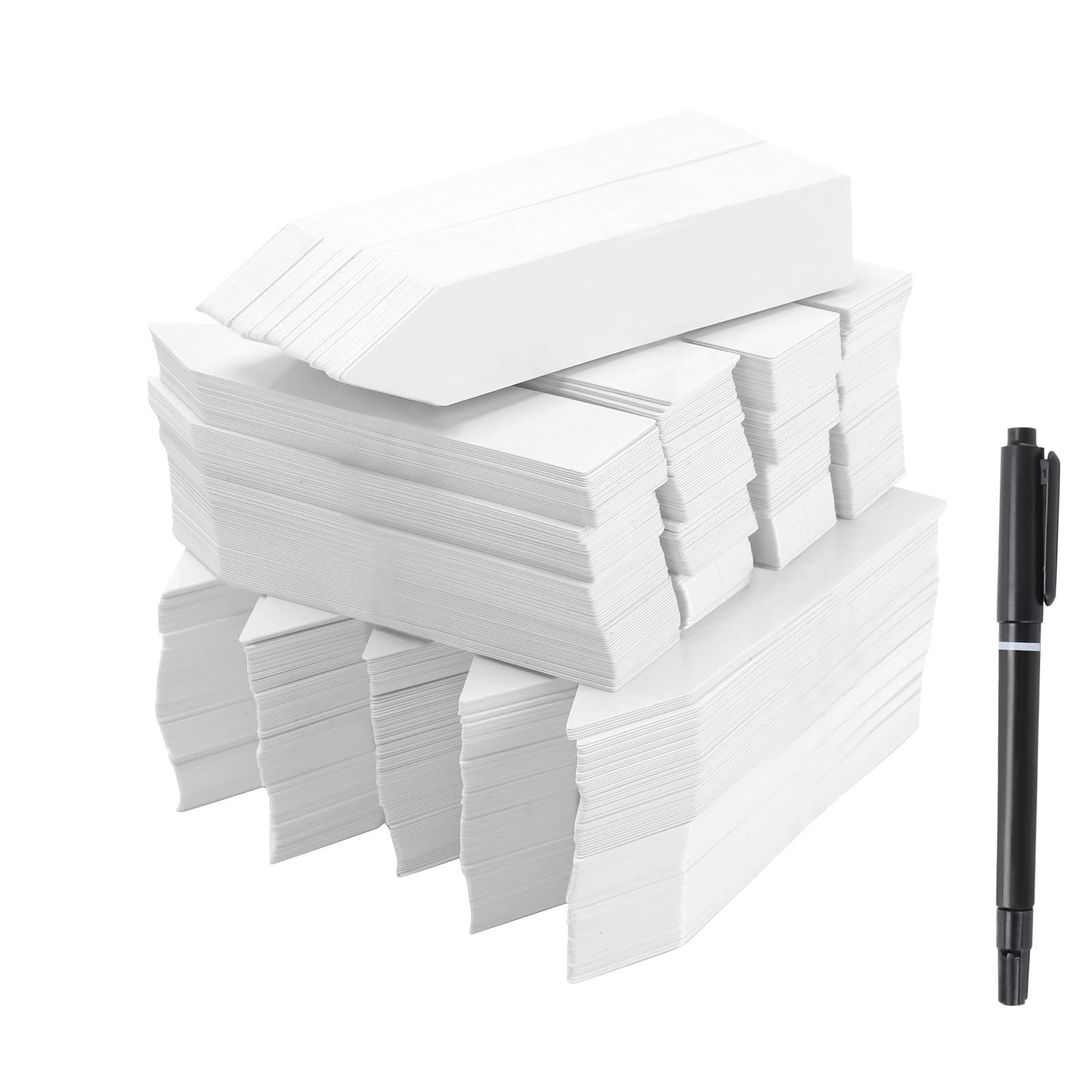 PINGEUI 1000 etichette in plastica per piante, 10 x 2 cm, bianche, impermeabili, per piante da interno ed esterno