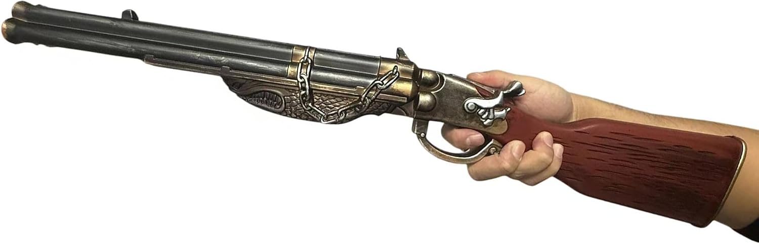 25.75” Steampunk Fantasy Decorative Display Shotgun Prop – Full-Size Lightweight Foam Replica for Adult Collectors & Wall Display