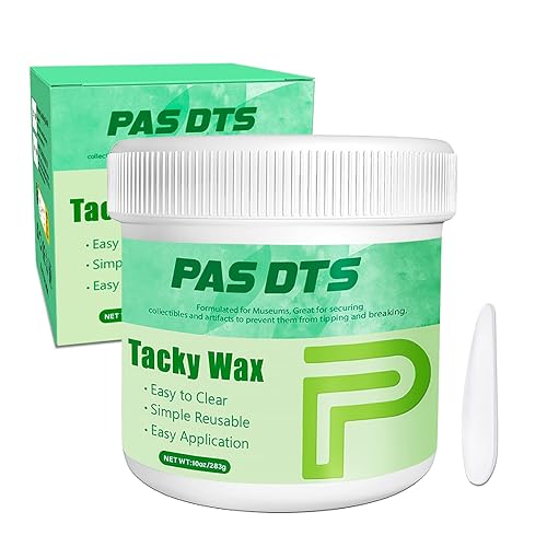 Tacky Wax para museo, masilla adhesiva de museo de 10 onzas, adhesivo translúcido para exhibición reutilizable y extraíble, arte de pared,
