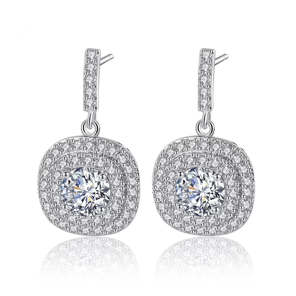 Shining Diva FashionLatest Stylish Austrian Crystal Earrings for Women and Girls (14625er), One Size, One Size, Metal, No Gemstone