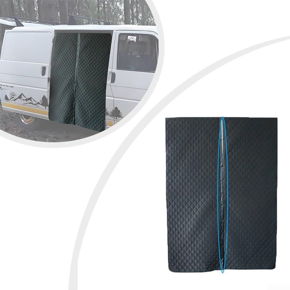 Rideau de porte isotherme pour camping-car avec tissu à trois couches pour un confort amélioré et une protection contre l'humidité