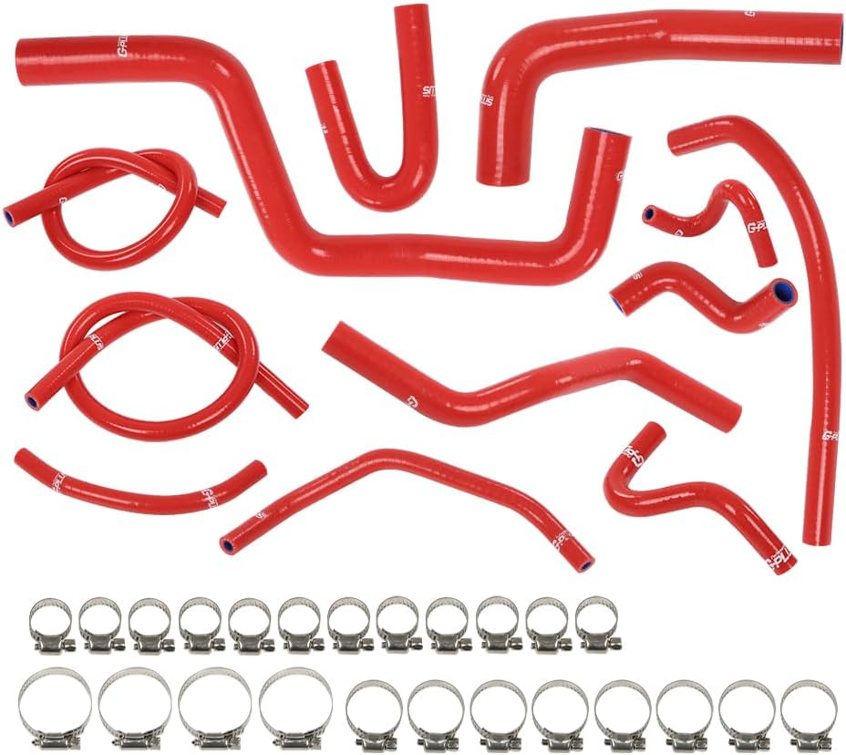 CROSSDESIGN Red Silicone Radiator Hose Kit Compatible with Honda/Acura Integra DC4 DB7 RS LS GS SE with B18B1 Engine 1994-2001